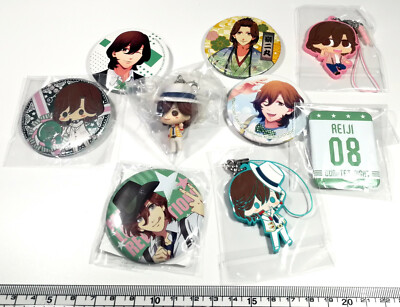 Uta no Prince-sama anime Kotobuki Reiji 9 item Can Badge Rubber Strap lot F7