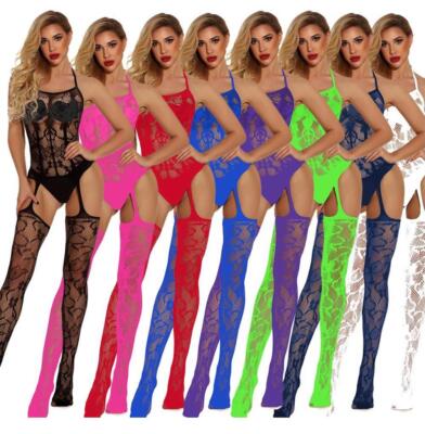 Minikleid Unterwäsche Body Stocking Damen Babydoll Nachtwäsche Bodysuit Dessous
