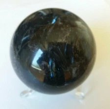 Astropholite Crystal Sphere. Fireworks stone. 340 g. 60 mm. Free Stand.