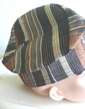 BROWN/BLACK/WHITE CAP ASO OKE TRADITIONAL FOR MEN, YOUTHS AND BOYS. SIZE 25.