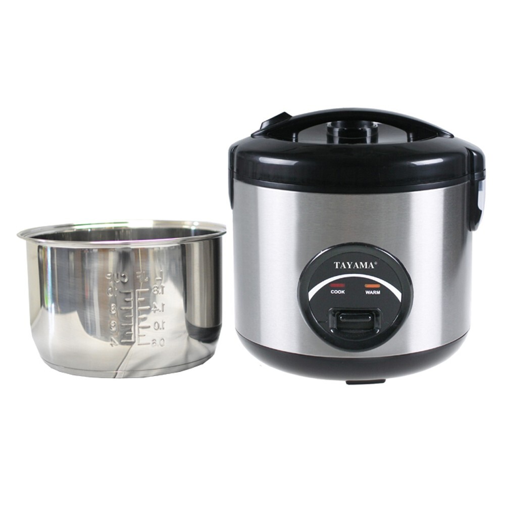 **OPEN BOX** Tayama Stainless Steel Inner Pot Rice Cooker 10 Cup TRSC-10