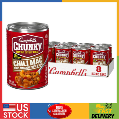 Campbell's Chunky Soup, Chili Mac, 16.3 Oz Can (Case of 8)