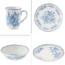 Pioneer Woman Agatha Floral Dinner Plate Salad Plate Cereal Bowl Mug Blue*U Pick