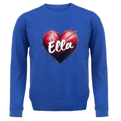 Love Heart Ella - Kinder Hoodie / Pullover - Sänger Text Fan Tour Love Konzert
