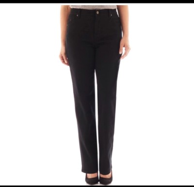 Gloria Vanderbilt  Amanda ponte embellished slim Black 14 Average