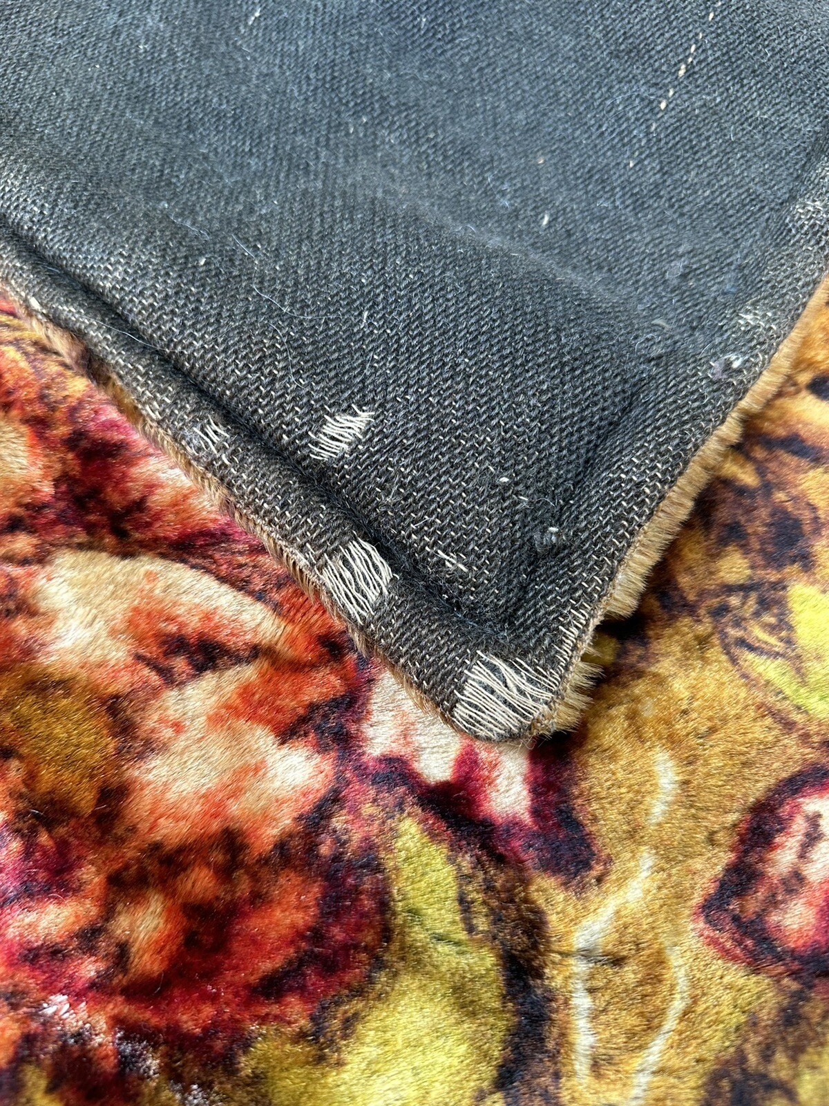 Rare Stroock Floral Design Weighted Victorian Sleigh, Carriage Blanket Large