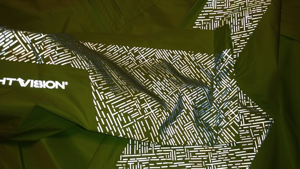 Chaqueta de lluvia Altura Hail para hombre impermeable reflectante con capucha verde lima talla XXL Foto 4 de 4