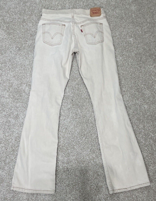 Bootcut Jeans High Waisted White Levis Levi Women's 725 High Rise