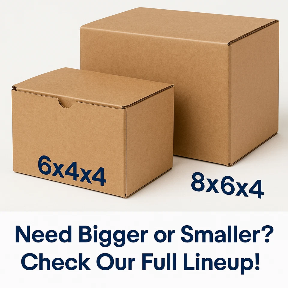 100 6x4x4 Shipping Boxes – Kraft RSC Corrugated Mailers – Bulk Cardboard Pack - Image 2 of 4