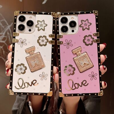 Diamond Perfume Bow Luxury Phone Case For Huawei Mate 40 Nova 6 P30 P40 Honor 30