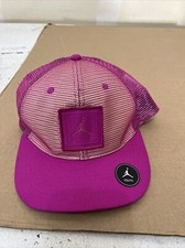 Nike Air Jordan Hat Cap Youth Girls Pink Snapback Jumpman Logo Vented Basketball