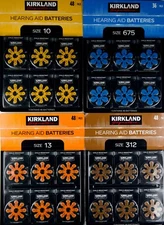 Kirkland Signature 48 Hearing Aid Batteries Premium Zinc-Air Sizes 10 13 312 675