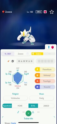  Pokémon Zeraora Shiny  Event  2020 deutsch - Pokémon Home - HOME 