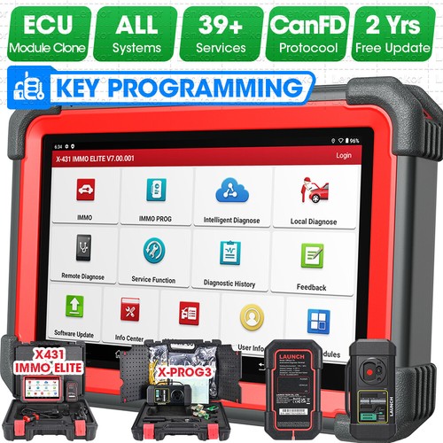 LAUNCH X431 IMMO Elite PRO Car Key Programmer OBD2 Diagnostic Tool Tester