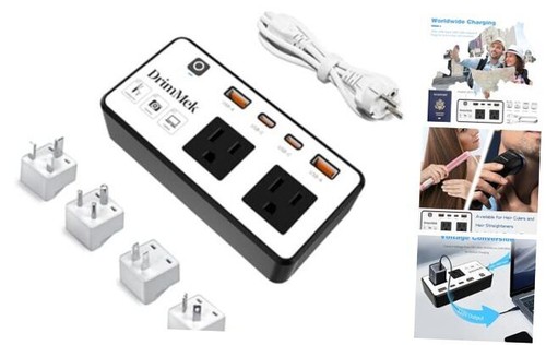 220V to 110V Converter, DrimMek Travel Adapter US to Europe Power Converter