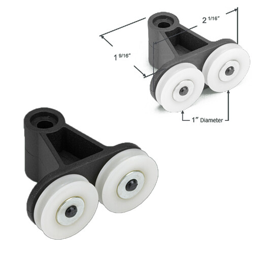 Roller Assembly for Sliding Framed Shower Doors w/ Stainless Steel Ball