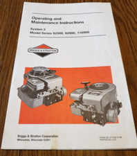 Briggs and Stratton-System 2 Operating Maintenance Instructions Manual