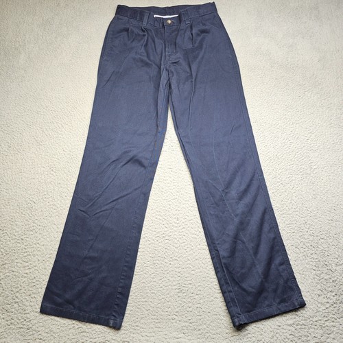 Chaps Pants Youth 16 Blue Pleated School Approved Straight Leg Casual - Picture 3 of 13