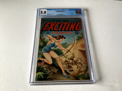 EXCITING COMICS 57 CGC 5.0 CLASSIC SCHOMBURG GOOD GIRL COVER NEDOR COMICS 1947