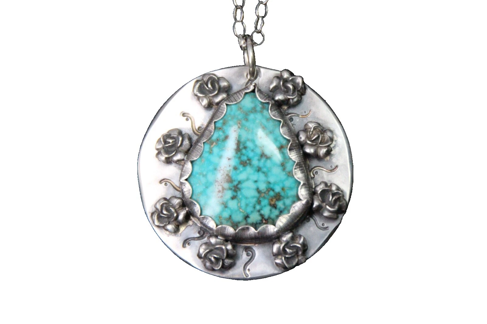 Turquoise Sterling Silver Handcrafted Necklaces & Pendants