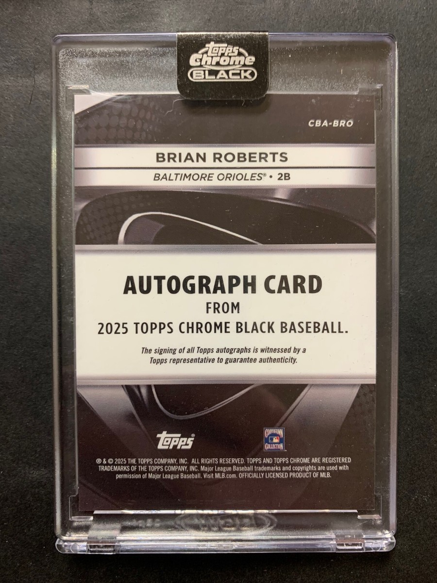 Brian Roberts 2025 Topps Chrome Black Blue Refractor Autograph
