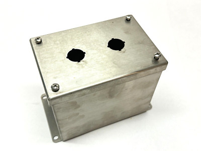 Hoffman E2PBGXSS Pushbutton 22.5mm Enclosure Stainless Steel 8.5'' x 4'' x 4.75''