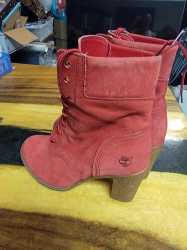 Timberland Women’s Size 7 Allington 6 in Boot Red Nubuck TB 0A1TMV 901 boots - Picture 6 of 8