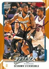 DeShawn Stevenson autographed Basketball Card (Wizards) 2008 Upper Deck #168