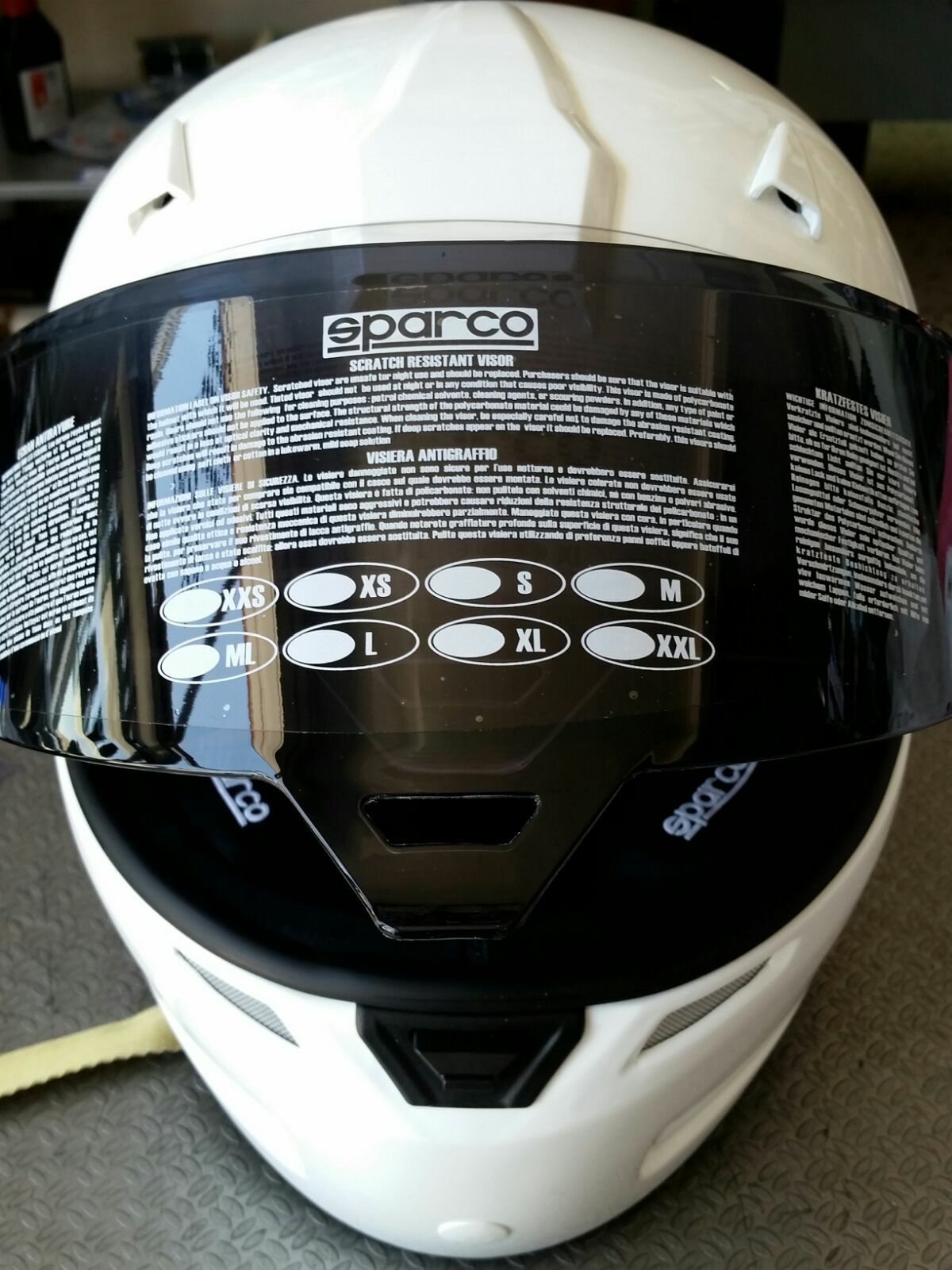 VISIERA SCURA PER CASCO SPARCO DARK VISOR SPARCO AIR PRO RF5W HELMET sky rf 7w