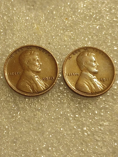 1910 & 1911- Lincoln Wheat Pennies-Very Fine- 2 Coin Lot
