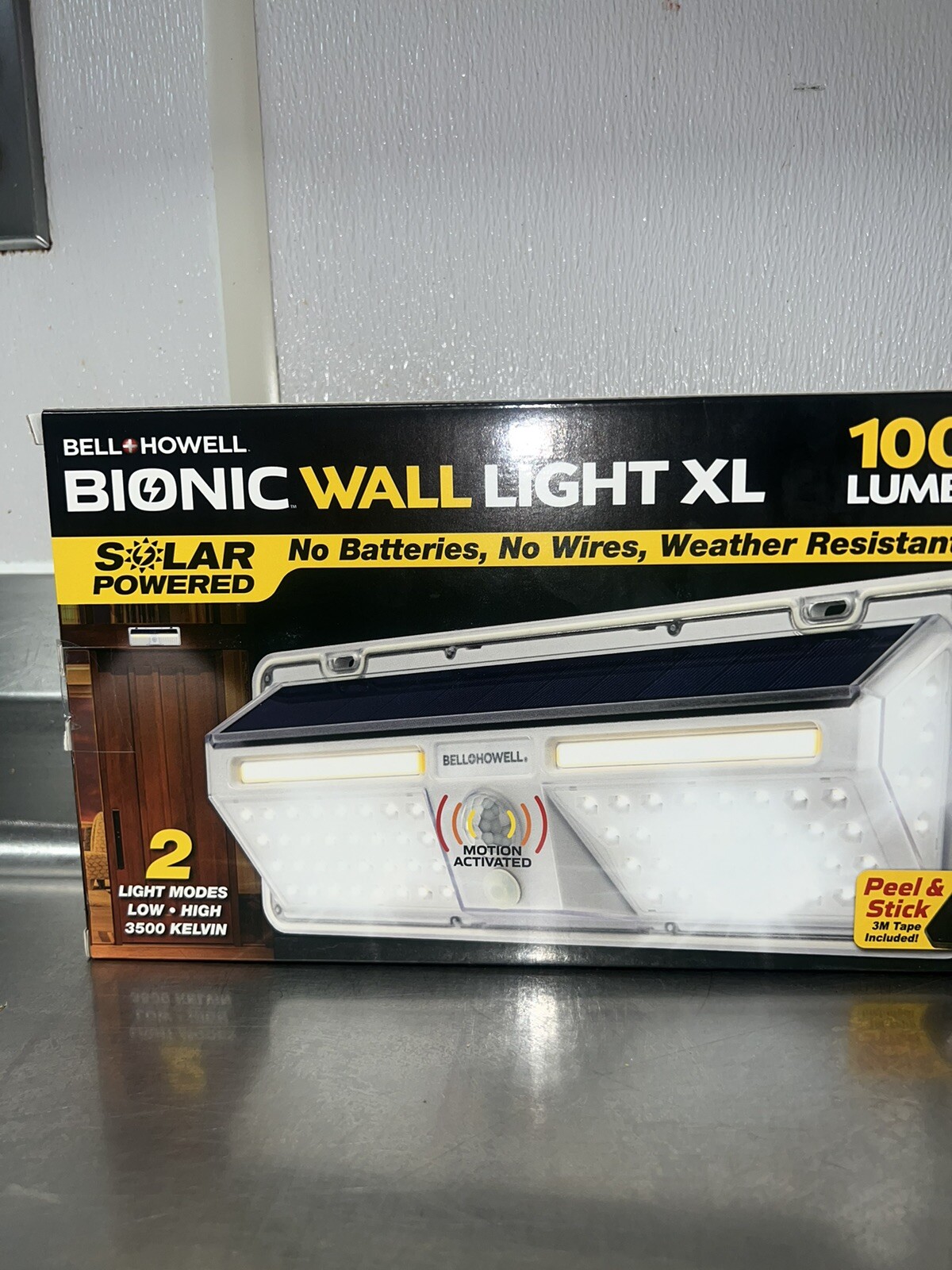 Bell & Howell BIONIC Wall Light XL 1000 Lumens Solar Powered Motion