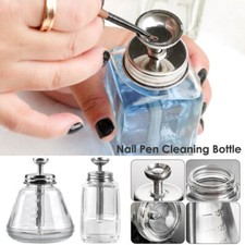 New Nail Pen Cleaning Bottle Push Down Nail Polish Makeup Remover Storage Bottle