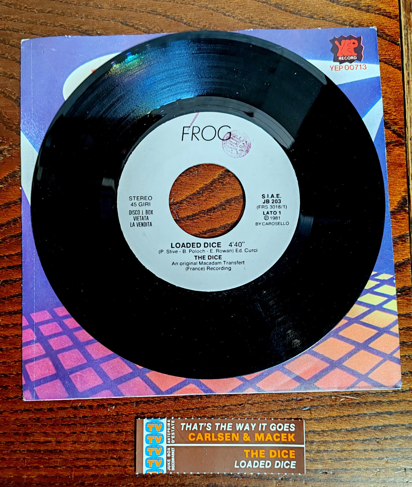 THE DICE 45 JUKEBOX + STRIP !!! LOATED DICE 7