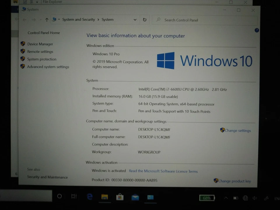 Lenovo Thinkpad X1 Yoga 14'' i7-6600 16GB 512GB m2.ssd Win 10 pro touchscreen - Image 3 of 4