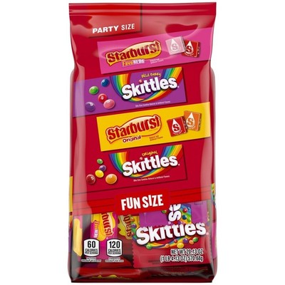 SKITTLES & STARBURST FaveReds Fun Size Chewy Candy Variety Bag, 20.13 Oz.