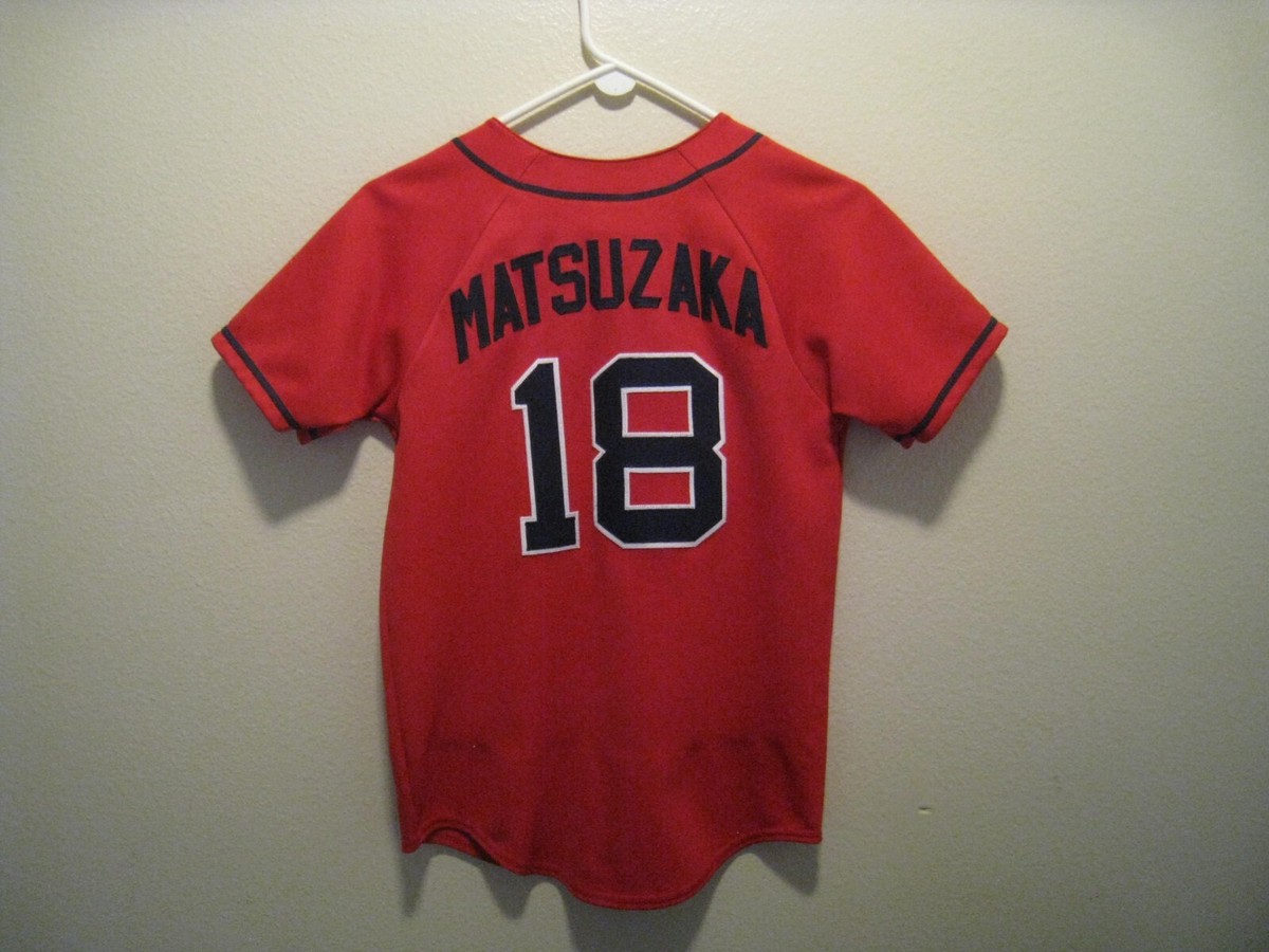 Majestic Boston Red Sox #18 DAISUKE MATSUZAKA Sewn-On Red