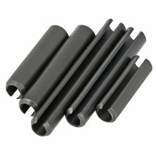2000pcs Φ2mm x 25mm Black Carbon Steel Spring Type Straight Pins Slotted