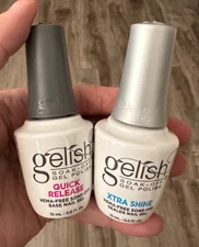 Gelish Harmony Xtra Shine Top Coat + Quick Release Gel Base Coat 0.5oz
