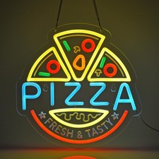 Pizza Neon Sign, Neon Lights Hanging Wall Art Decoration for Restaturant Shop...