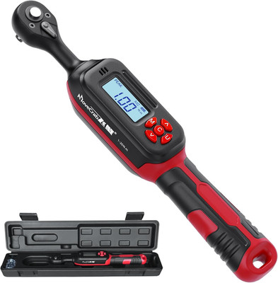 Digital Torque Wrench 1/4'' Drive 0.7-15 Ft.Lb with USB Storage - Red
