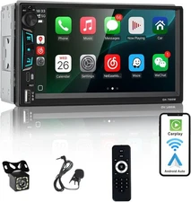 Double Din 7" Car Stereo Android/Apple Carplay Radio Touch Screen Player
