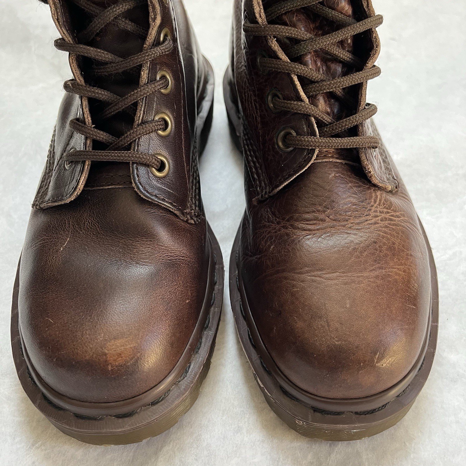 Doc Dr Martens 1460 Lace Up Boots Brown Leather 8-Eye UK 4 EnglandCombat READ thumbnail 4