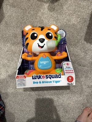Fisher-Price Link Squad Bop & Groove Tiger Baby Learning Toy with Music & Lights