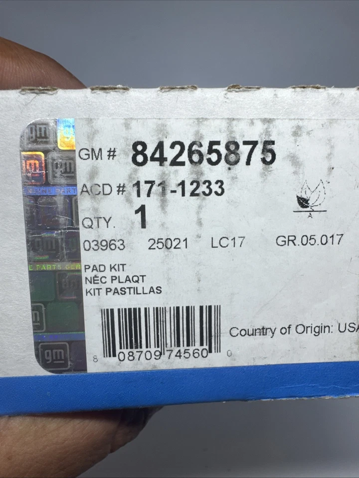 Pastilhas de freio traseiras GM OEM 2003 2017 Chevrolet GMC Savanna 2500 84265875 - Apenas pastilhas - Imagem 2 de 4