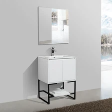 Brand New Allen Vanity with Ceramic Sink 24" W X 18" D X 34" H V9006 + C2418