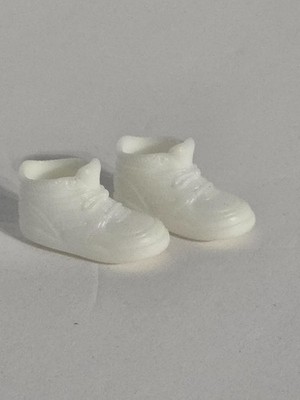 Barbie Vintage High Top Tennis Shoes White Nineties Sunshine Bottom Flat Feet