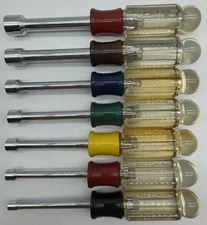 Vintage Craftsman "H” Nut Driver Set 7Pcs SAE 6 Point Made In USA 41971-41977