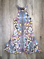 MINKPINK Woman's Size 00, XXS Multicolored Mixed Print Floral Halter Mini Dress