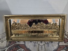 VTG Homco Lords Last Supper Mirror Gold Guilt Detailed Frame Christian Gallery