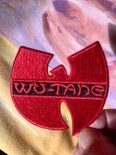 Wu-Tang Iron on patch Band Clan Members Red Black Embroidered Hip Hop